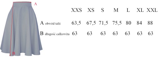 XXL MIDI c.zielona spódnica z koła rozłożysta 44