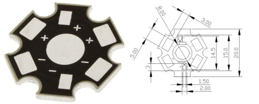 СВЕТОДИОД POWER 1W EPILEDS Красный 620-630 PCB