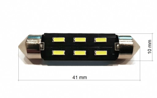ŻARÓWKA 6 LED 4014 SMD RURKA 41mm C5W C10W PREMIUM