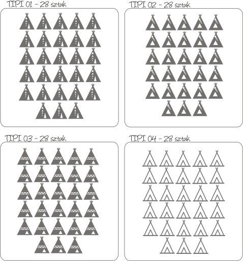 Naklejki na ścianę tipi wigwam teepee namiot