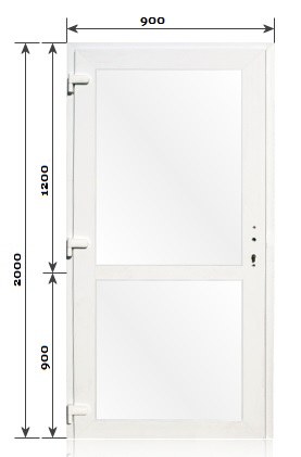 Двери магазинные 900х2000 белые НАПРАВО И НАЛЕВО!