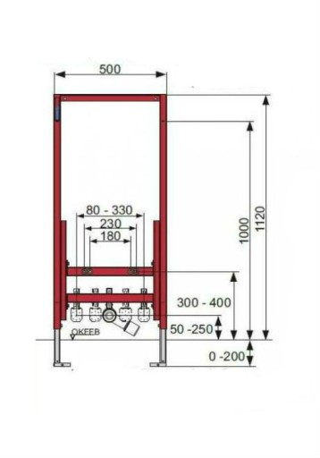 TECE FRAME H 112 см для БИДЕ Кронштейны для БИДЕ