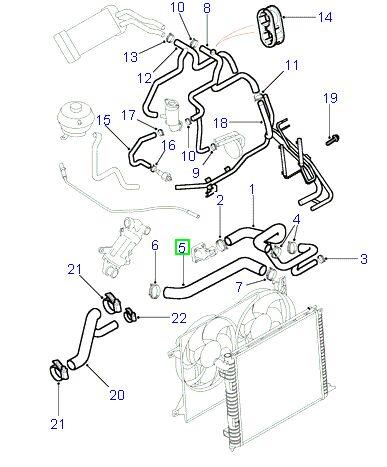 Land Rover Freelander 2.0 нижняя трубка радиатора