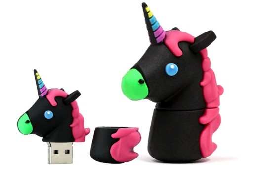 USB-НАКОПИТЕЛЬ 64 ГБ UNICORN PONY ЧЕРНЫЙ ВЫСОТА 24Ч