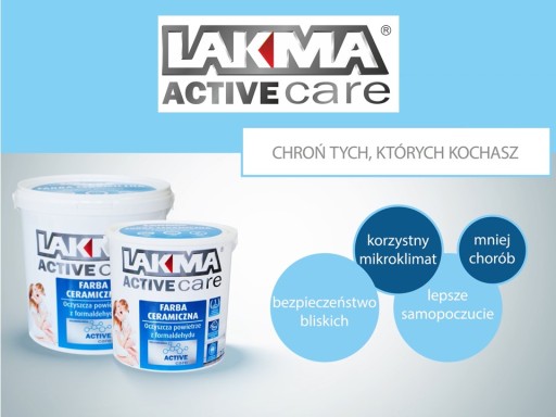 LAKMA ACTIVE CARE Пятностойкая керамическая краска для стен матовая белая 2,5 л