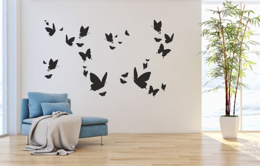 naklejki na ścianę ścienne motyle motylki 60x120