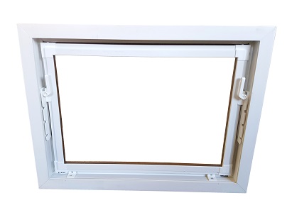 OKNO 900 x 500 PIWNICZNE GARAŻOWE ORZECH