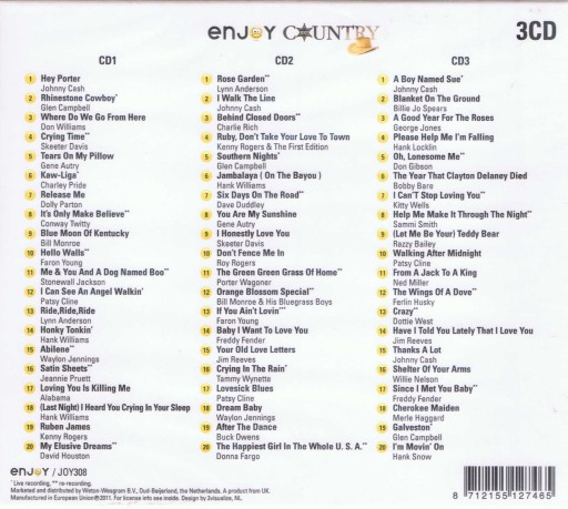 COUNTRY 3CD - Классика кантри 60