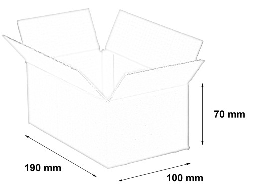КАРТОННАЯ КОРОБКА 190x100x70 мм 400 г - 20 шт.
