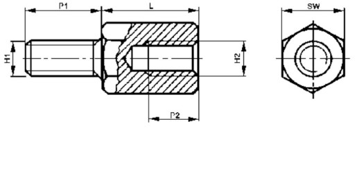 TULEJKA z tworzywa 8mm M3 z/w 10szt FV wys24(0006)