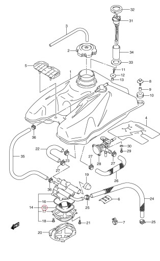 ТОПЛИВНЫЙ ФИЛЬТР SUZUKI LTR 450 OEM