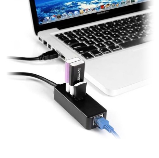 ХАБ USB 3.0 3 порта + Gigabit Ethernet RJ45