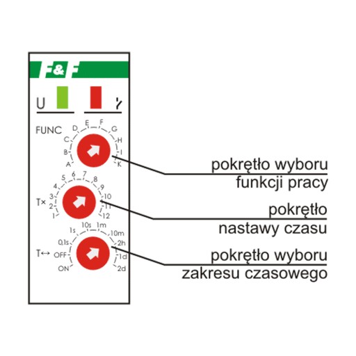 PRZEKAŹNIK CZASOWY 1P 8A 24V DC F&F PCS-516DUO