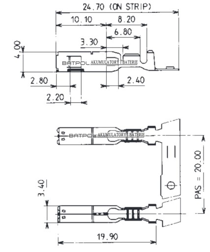 Гнездовой разъем SICMA 2,8 мм FIAT RENAULT