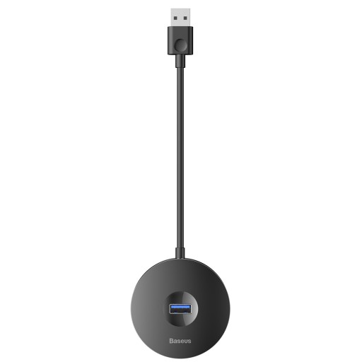 Концентратор 4 в 1 USB на USB 3.0 + 3 порта USB 2.0 Baseus 15 см (черный)
