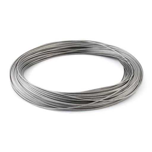 Lina linka stalowa NIERDZEWNA INOX Kwasoodporna splot 7x19 2mm 40m