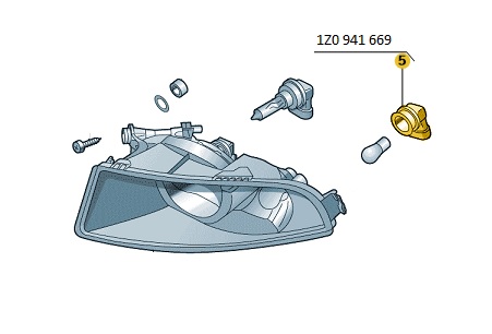 Патрон лампы Skoda OE 1Z0941669