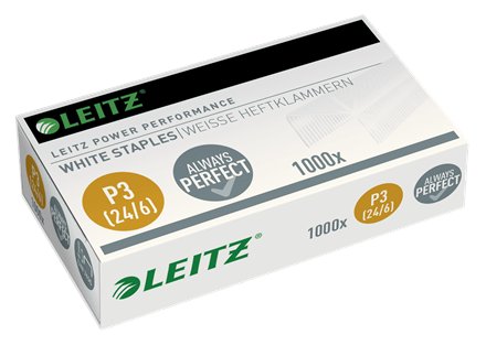 Скобы Leitz 24/6, оцинкованные, прочные, 1000 шт.