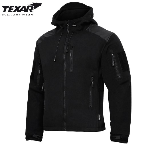 TEXAR HUSKY ТАКТИЧЕСКАЯ ФЛИСОВАЯ ТОЛСТАЯ 360г ЧЕРНАЯ ФЛИСОВАЯ КУРТКА 4XL