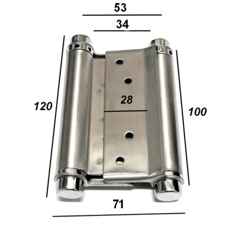 ZAWIAS WAHADŁOWY 100 mm NIERDZEWNY ZAWIASY SOLIDNY