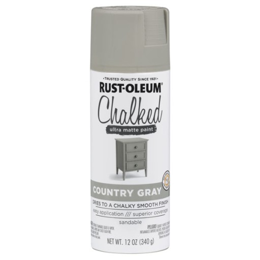 RUSTOLEUM C. СЕРАЯ СПИРАЛЬНАЯ МЕЛОВАЯ КРАСКА ДЛЯ МЕБЕЛИ