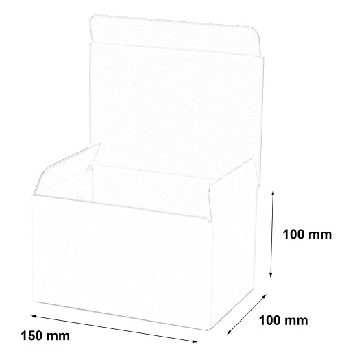 PUDEŁKO KARTON 150x100x100 BIAŁE fefco 215 -100szt