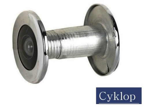 Просмотр CYKLOP PANORAMA, хром INOX, панорамный, с ушком, для дверей 36-60