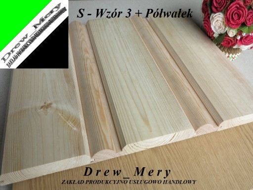Deska Elewacyjna Półokrągła Listwa Gr.23x63 Półbal