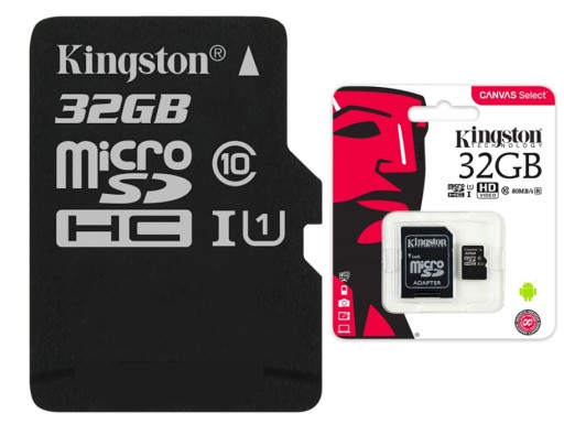 КАРТА ПАМЯТИ KINGSTON 32 ГБ MICRO CL10 + АДАПТЕР