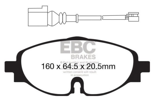 EBC ЗЕЛЕНЫЕ ПЕРЕДНИЕ КОЛОДКИ SKODA SUPERB III 15-