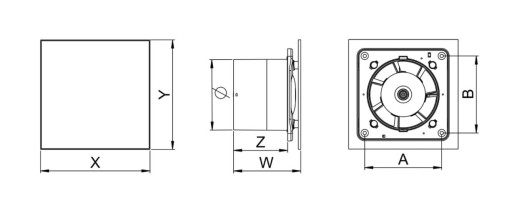 AWENTA FAN WTI125 STANDARD INOX CUBE