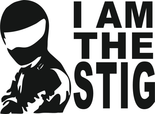 ВАР-стикер I AM THE STIG 17x12,5 см ЧЕРНЫЙ