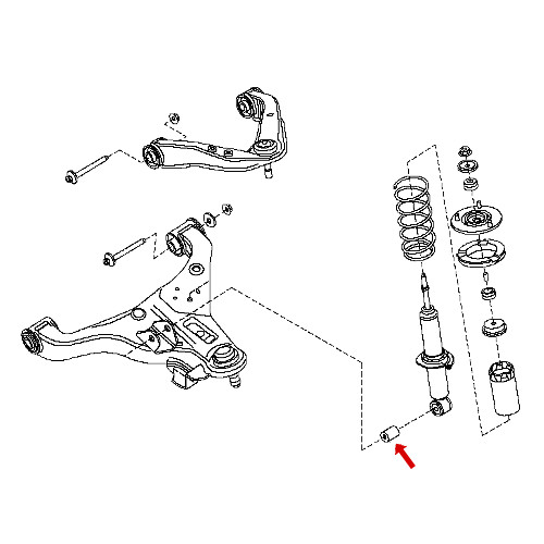 Втулка переднего амортизатора NAVARA PATHFINDER 2005-