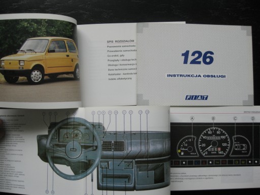 Fiat 126 Polska instrukcja obsługi Fiat 126 1998r + ETUI FIAT +załącznik