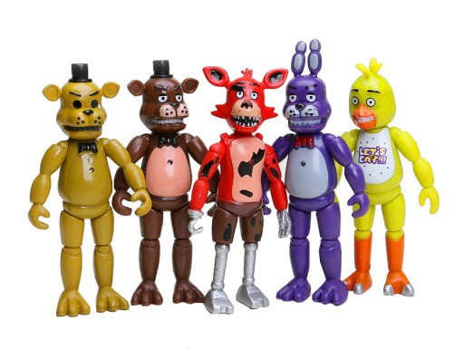 FNAF Бонни Фокси Чика Фредди 5 фигурок 16 см LED