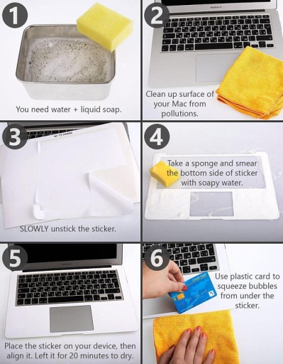 Miasto MacBook Air 13 A2179 Naklejka 3 szt MacGuard