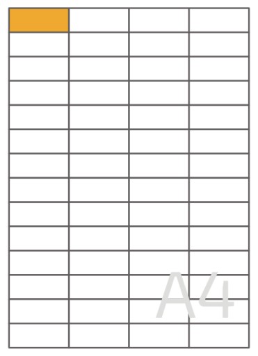 etykiety samoprzylepne A4 100 szt. LAMBDA 52x21