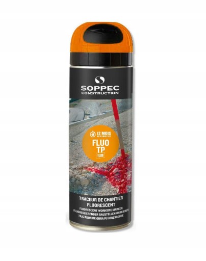 FARBA GEODEZYJNA SPRAY SOPPEC FLUO 12szt x 500ml
