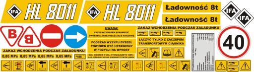 КОМПЛЕКТ НАКЛЕЙКИ НА ПРИЦЕП HL 60.11, HL 80.11