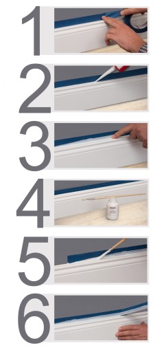80x16 mm LISTWA PRZYPODŁOGOWA CZARNA WYSOKI POŁYSK MDF DEKORACYJNA R2