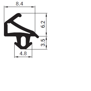 Уплотнитель окна двери S-1155, практичная резина