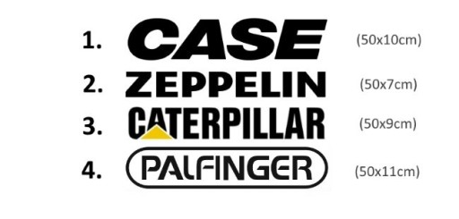 ЧЕХОЛ ZEPPELIN CATERPILLAR PALFINGER наклейка с логотипом