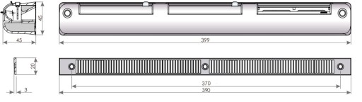 Акустический воздухоотводчик VENTEC VT 901 АНТРАЦИТ/БЕЛЫЙ