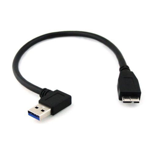 Угловой кабель USB 3.0 — USB Micro 3.0 типа B СЛЕВА