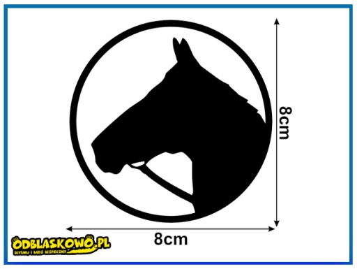СВЕТООТРАЖАЮЩАЯ НАКЛЕЙКА «ГОЛОВА ЛОШАДИ», ЧЕРНАЯ НОВАЯ