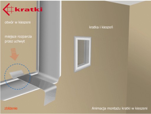 Kratka kominkowa wentylacyjna FRESH 17x49cm krem