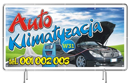 Solidny Baner reklama 3x1m Auto Klimatyzacja