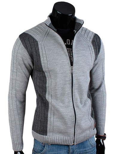 SWETER Rozpinany ZAMEK N58 Szary__3XL_PRODUKT_PL