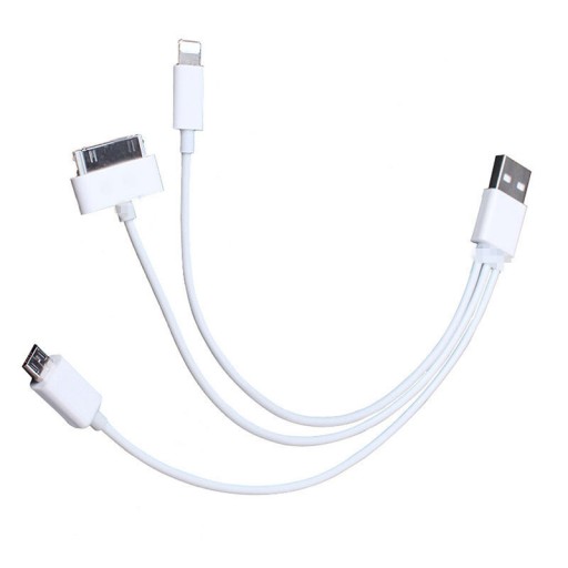 НАБОР КАБЕЛЕЙ USB 3В1 IPHONE 8PIN SAMSUNG (5