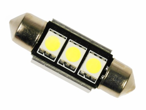 3 светодиода C5W C10W CAN BUS canbus SMD трубка 36 мм